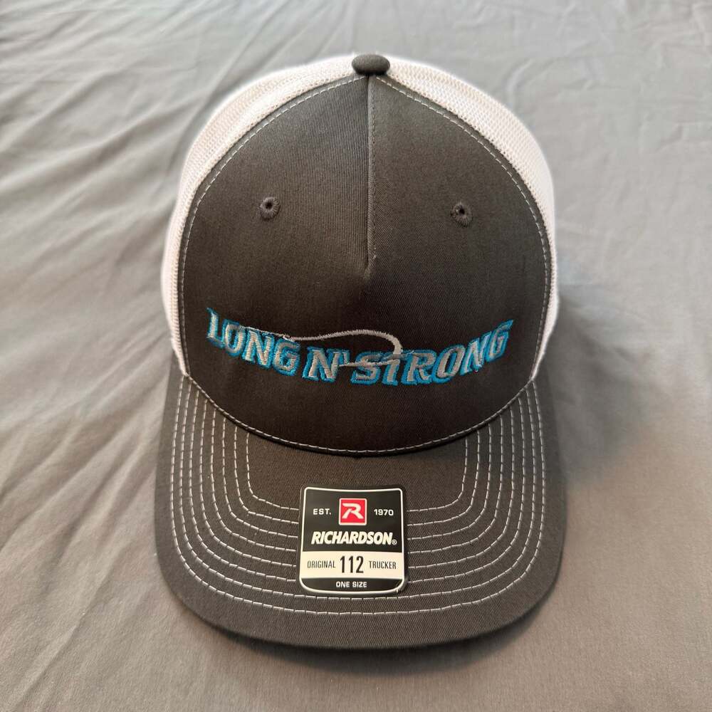 Richardson 112 Trucker Hat Long N Strong Embroidery Fishing